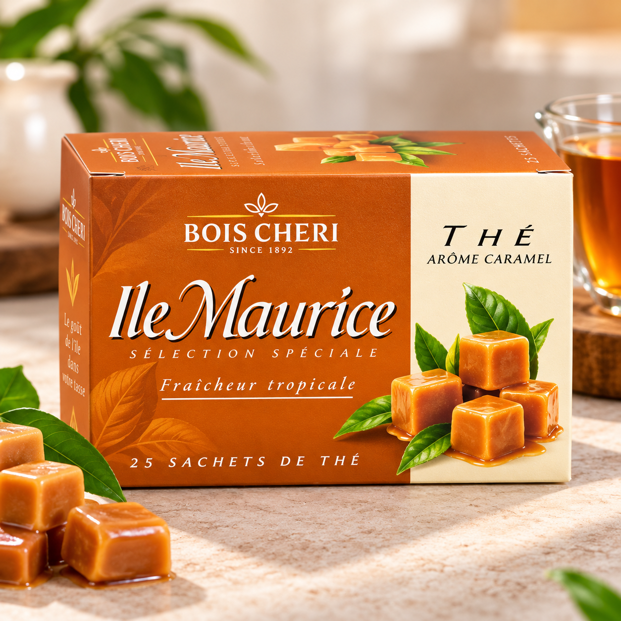 Bois Chéri Caramel Tea – 25 Tea Bags (50 g)
